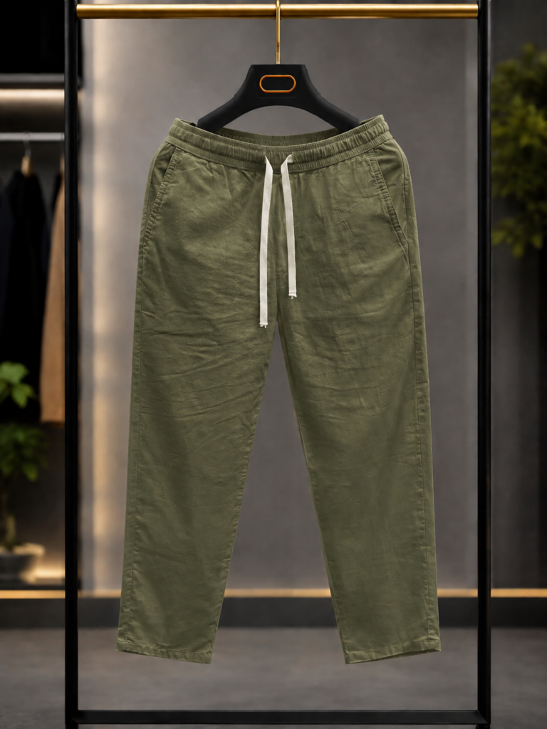 Cotton Trouser - Olive